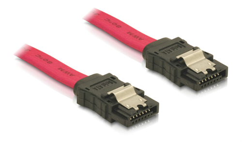 DeLOCK SATA Cable, SATA - SATA, 3Gb/s, Locks, 0.5m